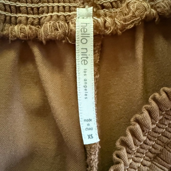 Hello Nite Tan Embroidered Jogger Lounge Pant Size XS - Picture 9 of 12